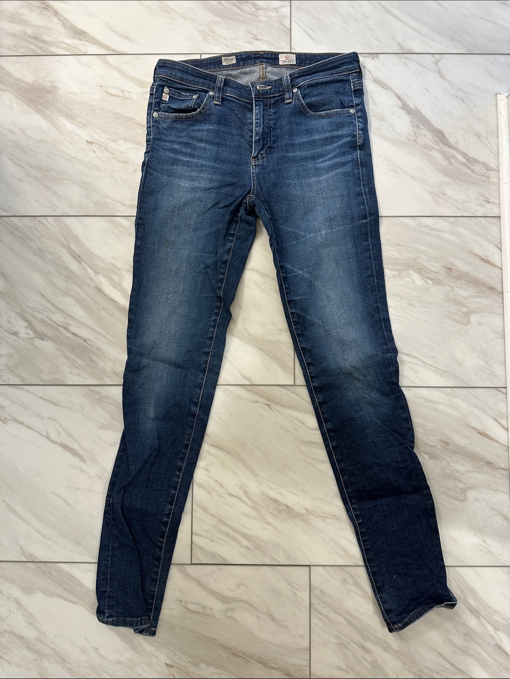 Ag Adriano Goldschmied Slim Stretch Jeans in Dark Blue Wash